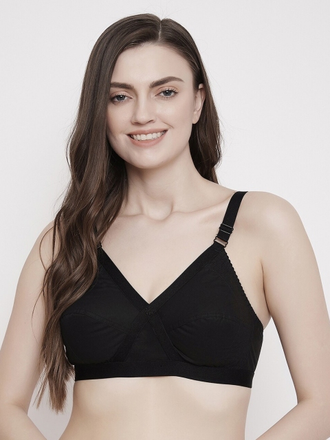

Klassik Women Black Solid Non-Wired Non-Padded Everyday Bra KLBLKCFT1