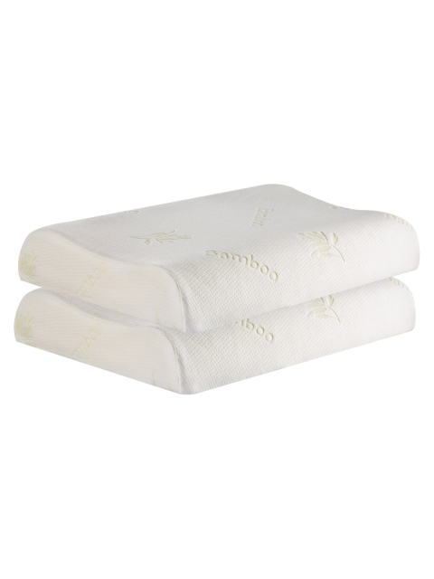

The White Willow Set of 2 Green Cervical Contour Active Air Ventilated Memory Foam Bed Pillow