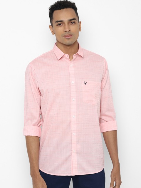 

Allen Solly Men Peach-Coloured Slim Fit Self Design Casual Shirt
