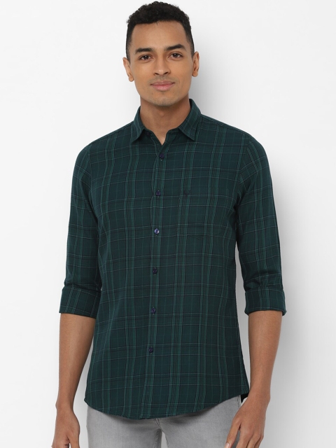 

Allen Solly Men Green Slim Fit Checked Casual Shirt