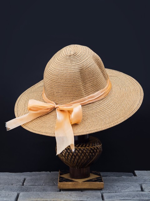 

Golden Peacock Women Brown Woven-Design Straw Sun Hat
