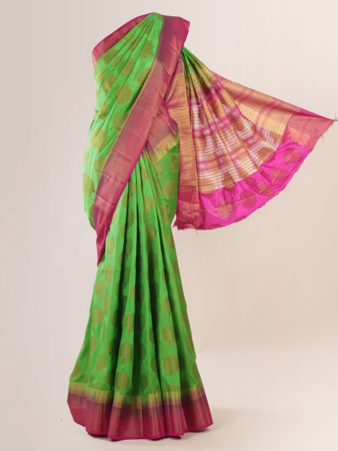 

Pothys Green Woven Design Jute Silk Saree