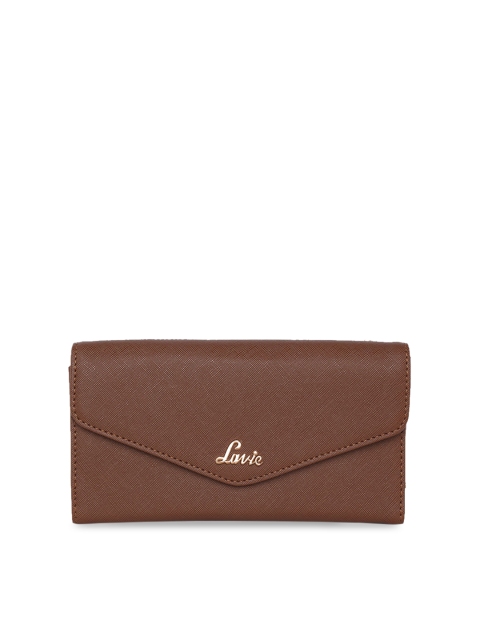 

Lavie Women Brown Solid Three Fold Wallet