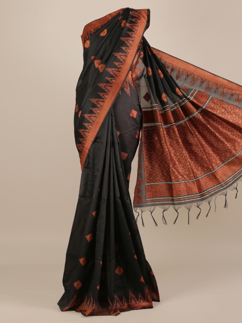 Pothys Black Woven Design Saree
