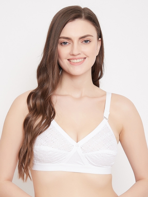 

Klassik Women White Self Design Non-Wired Non-Padded Everyday Bra KLWHTCC
