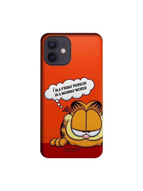 

macmerise Rust Red & White I'm A Friday Person In A Monday World iPhone 12 Back Case