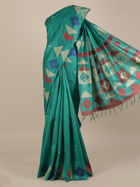 

Pothys Green Woven Design Saree