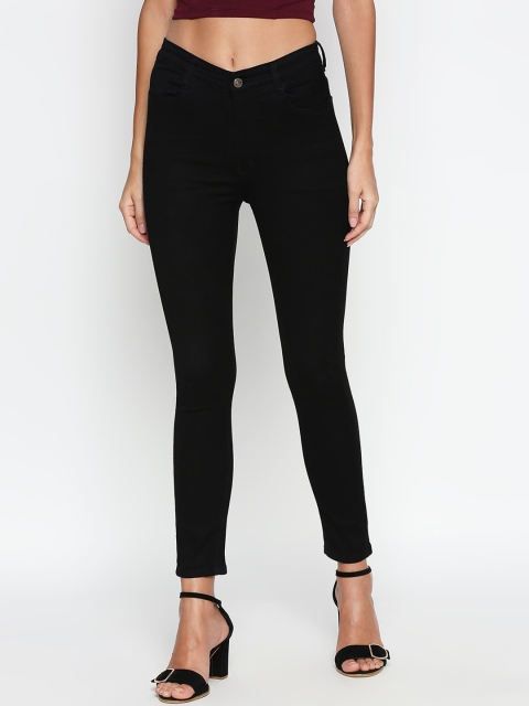 

fungus Women Black Slim Fit High-Rise Clean Look Jeans