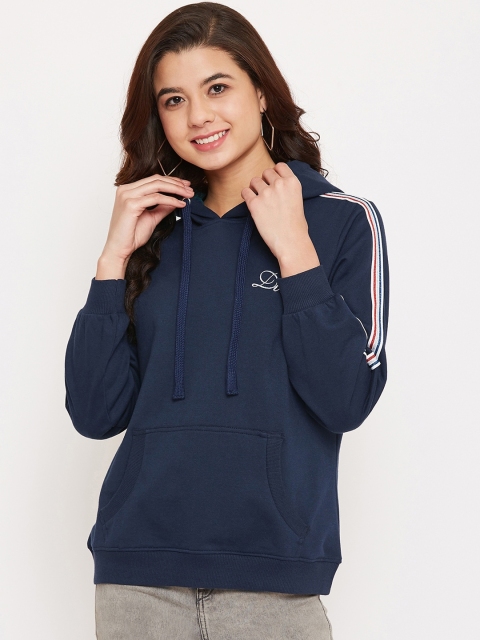 

Austin wood Women Navy Blue Solid Sweatshirt