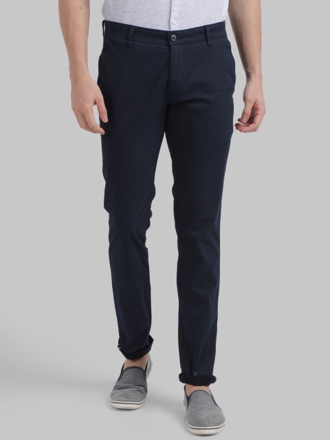 

Parx Men Blue Slim Fit Solid Regular Trousers