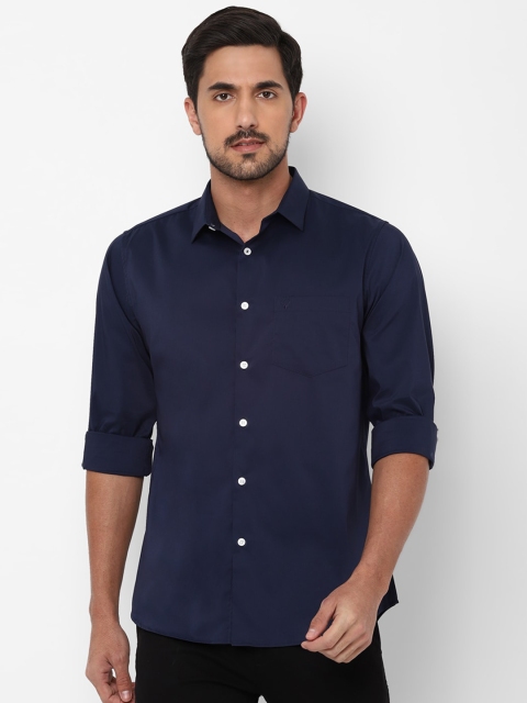 

Allen Solly Men Navy Blue Slim Fit Solid Casual Shirt