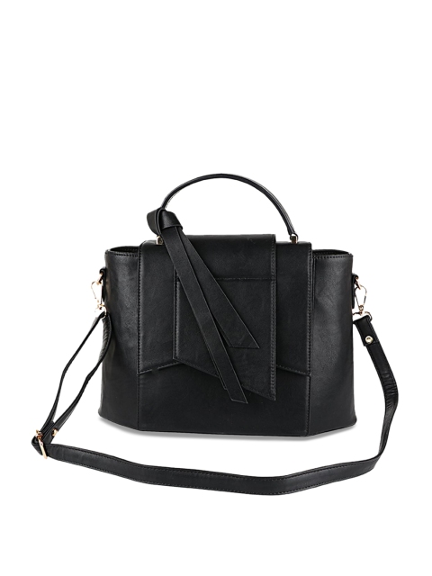 

Shoetopia Black Textured Satchel