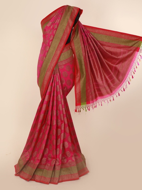 

Pothys Pink Woven Design Banarasi Saree