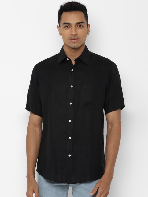 

Allen Solly Men Black Slim Fit Solid Casual Shirt