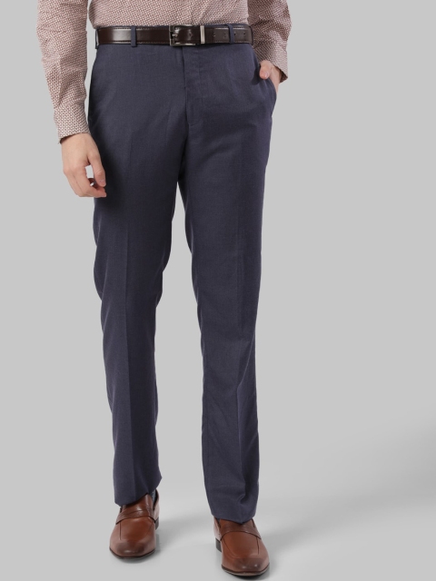 

Raymond Men Navy Blue Regular Fit Solid Formal Trousers