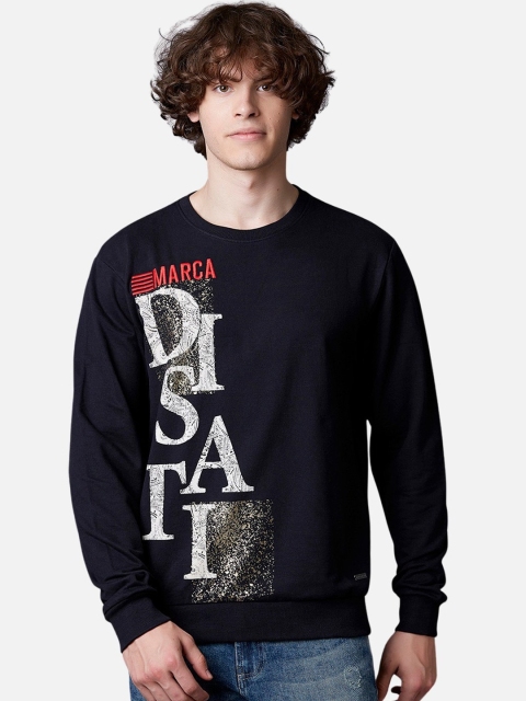 

MARCA Disati Men Black Printed Sweatshirt