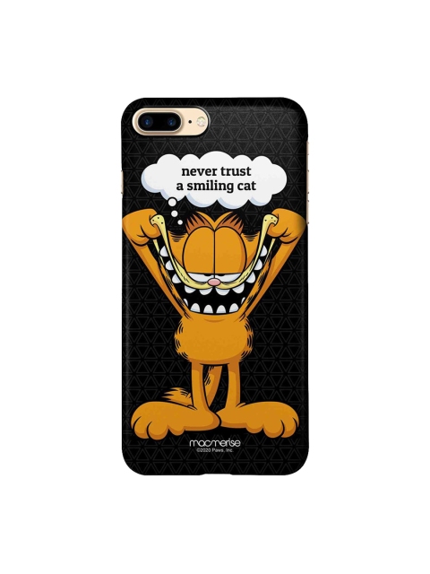

macmerise Black & Orange Cartoon Characters Smiling Garfield iPhone 7 Plus Back Case