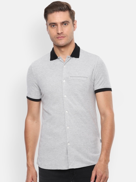 

Louis Philippe Jeans Men Grey Slim Fit Solid Casual Shirt