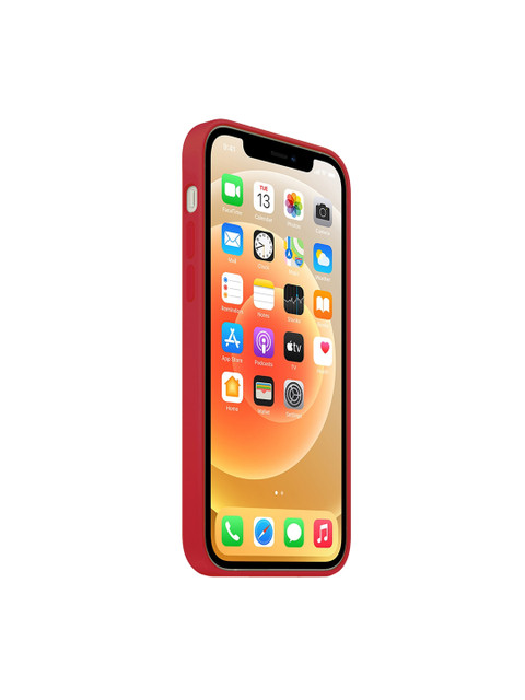 

TREEMODA Red Solid Silicone iPhone 12/12 Pro Back Case