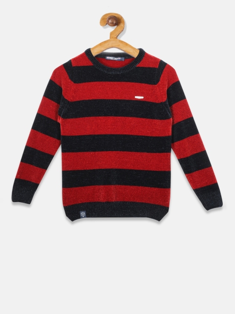 

Monte Carlo Boys Red & Navy Blue Striped Pullover Sweater