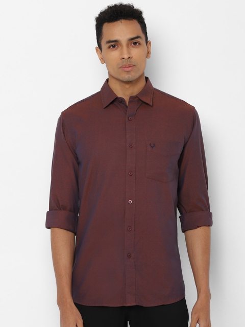 

Allen Solly Men Maroon Slim Fit Solid Casual Shirt