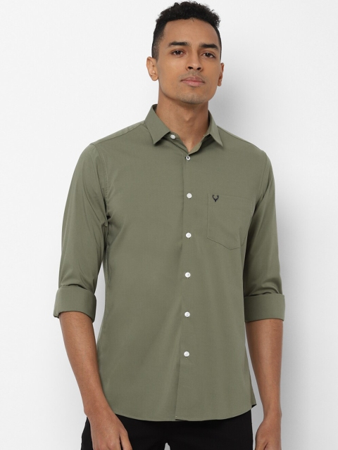 

Allen Solly Men Olive Green Slim Fit Solid Casual Shirt