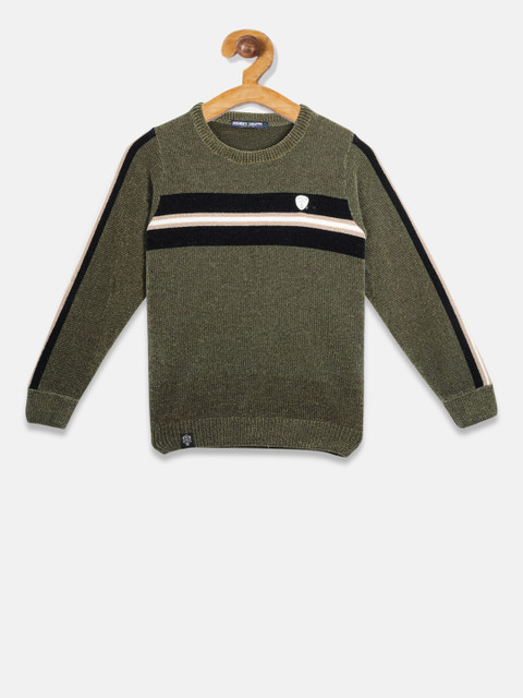 

Monte Carlo Boys Green Solid Pullover Sweater