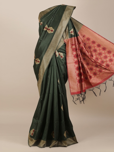 

Pothys Green Woven Design Saree