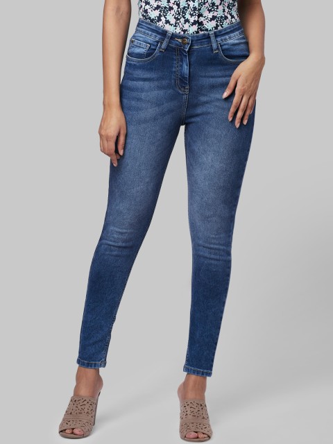 

Park Avenue Woman Blue Skinny Fit Mid-Rise Clean Look Jeans