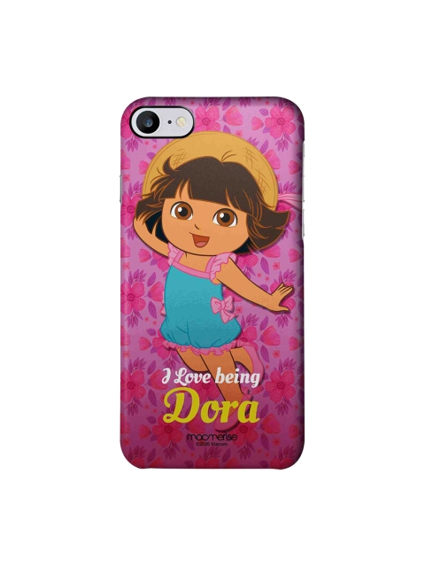 

macmerise Purple & Blue Cartoon Characters Lovely Dora iPhone 7 Back Case