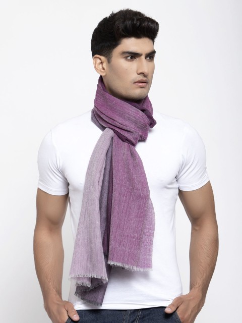 

Calvadoss Men Purple & Grey Woven Design Sustainable Muffler