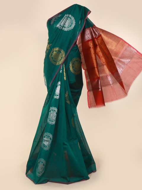

Pothys Green Woven Design Saree