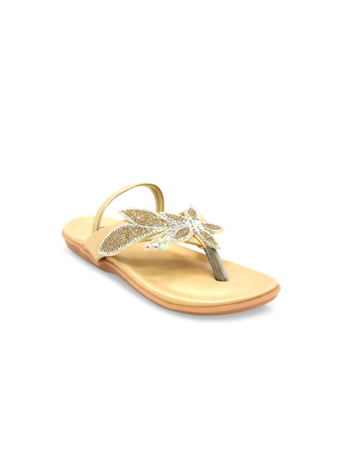 

Jazzy Juniors Girls Beige Embellished Open Toe Flats