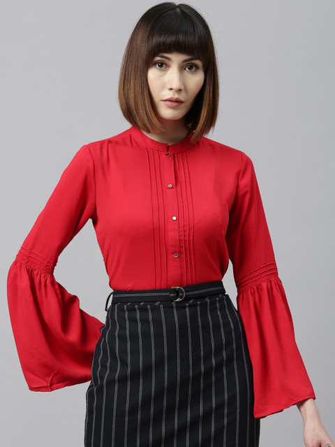 

Park Avenue Woman Red Solid Top
