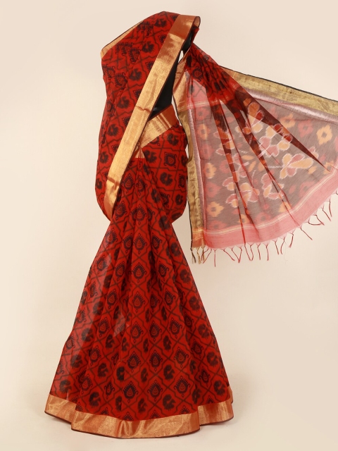 

Pothys Red Printed Pure Cotton Saree