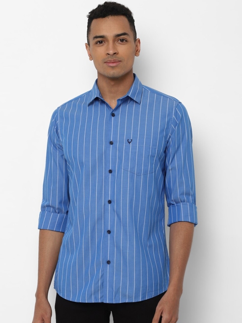 

Allen Solly Men Blue & Off-White Slim Fit Striped Casual Shirt