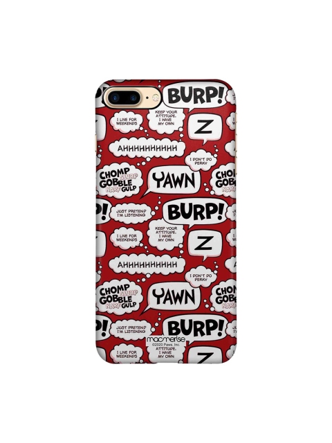 

macmerise Red & White Moods Of Garfield iPhone 8 Plus Back Case