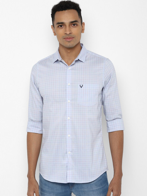 

Allen Solly Men Blue Slim Fit Checked Casual Shirt