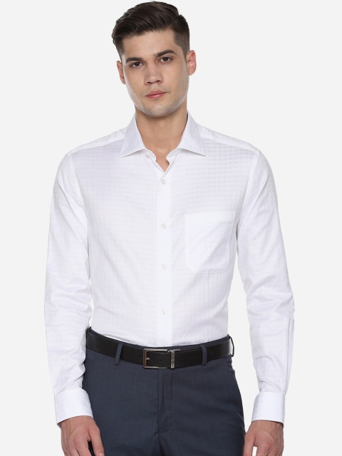 

Louis Philippe Men White Regular Fit Solid Formal Shirt