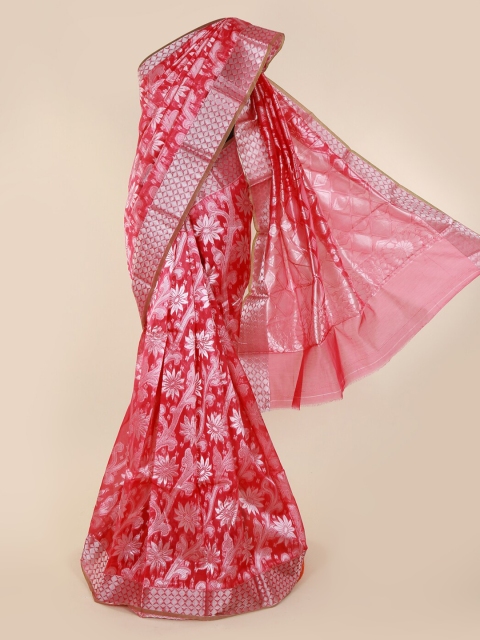 

Pothys Pink Woven Design Silk Cotton Saree