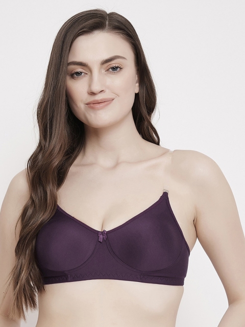 

Klassik Women Purple Solid Non-Padded Non-Wired Everyday Bra KLPPLK-1