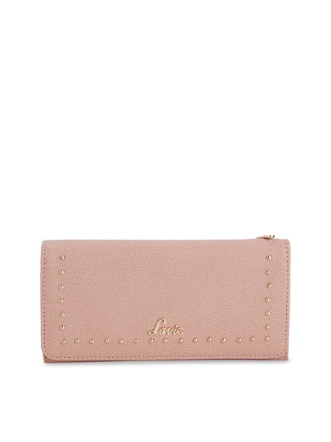 

Lavie Women Pink Textured Three Fold Wallet