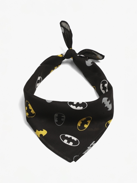 

Free Authority Men Black & Yellow Batman Printed Bandana