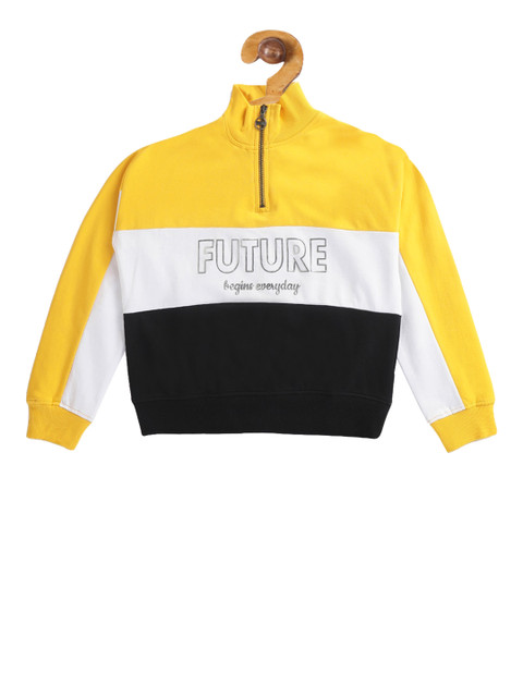 

Pepe Jeans Girls Yellow Colourblocked Sweatshirt