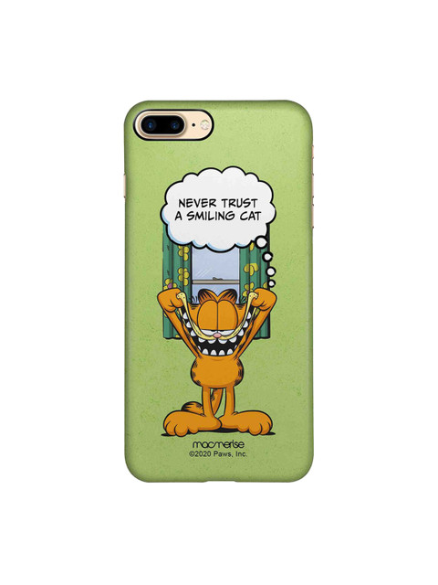 

macmerise Green & Orange Cartoon Characters Garfield Keep Smiling iPhone 8 Plus Back Case