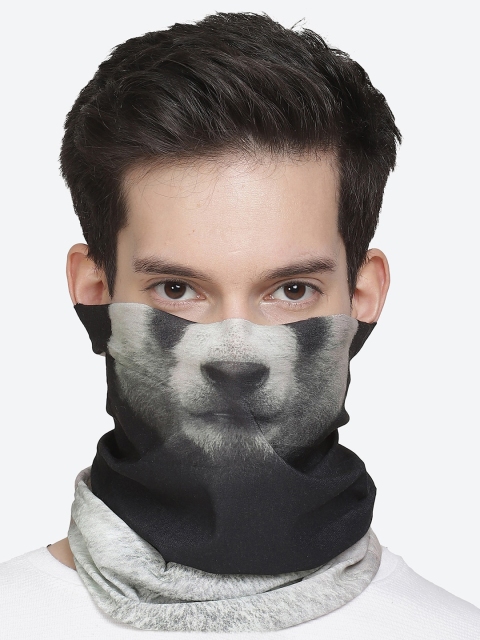 

Free Authority Unisex Black & Grey Panda Printed Neck Gaiter Scarf