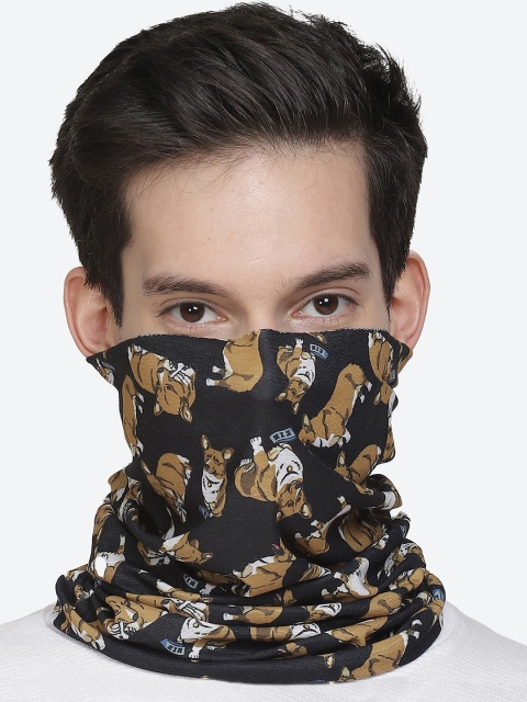 

Free Authority Men Black & Brown Printed Scarf