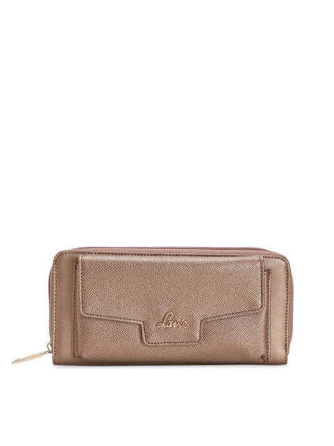 

Lavie Women Copper-Toned Solid Zip Around Wallet