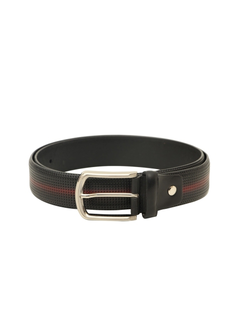 

Da Milano Men Black & Brown Textured Leather Belt