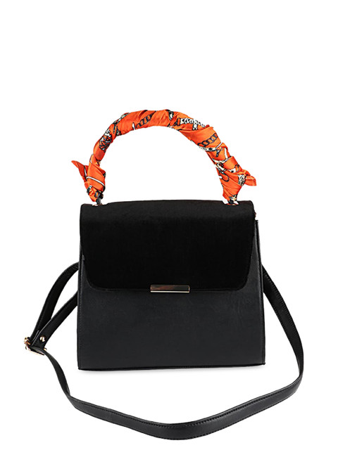 

Shoetopia Black Solid Shoulder Bag